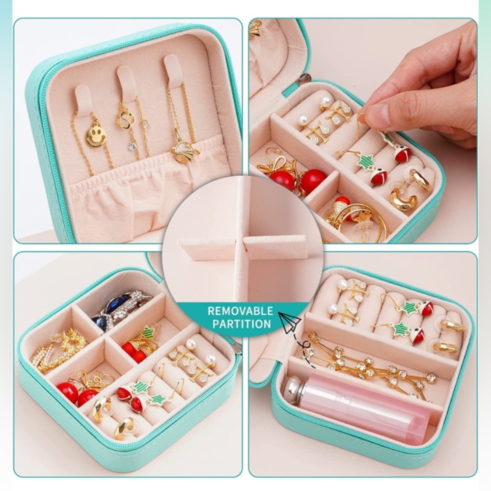 ๐ Teal Blue Jewelry Travel Box ๐ - Picture 5 of 5